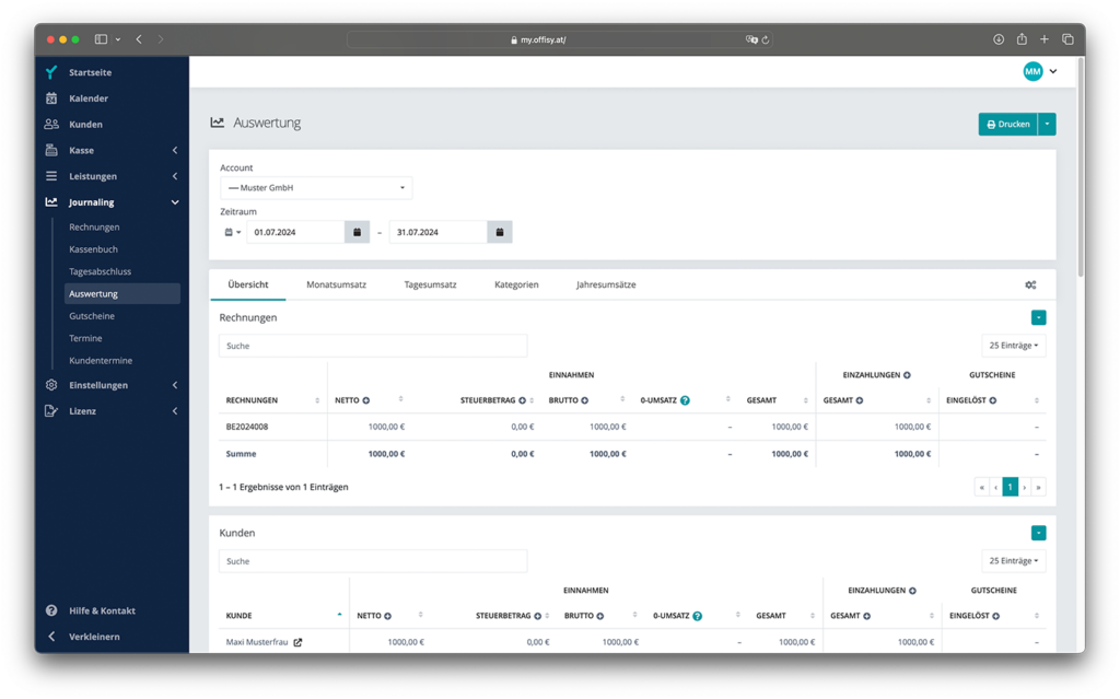 Online Registrierkassen Software aus Österreich - offisyKASSE